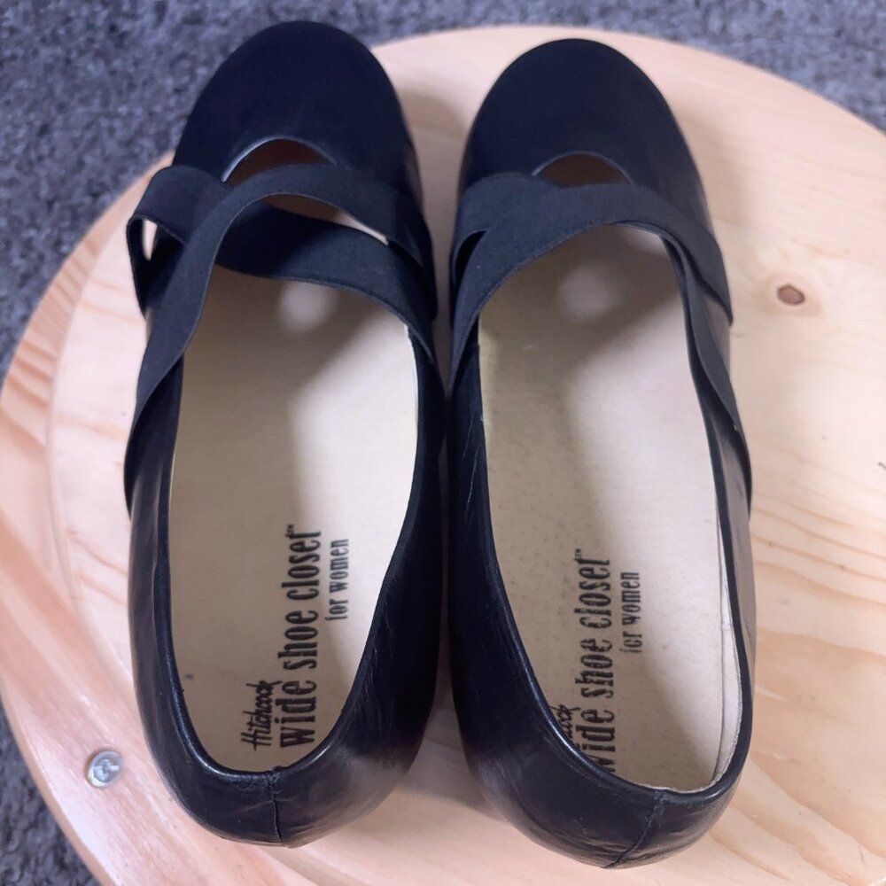 Hitchcock Wide Shoes Women Size 10 Black Leather Mary Jane Loafer Made in Mexico - Picture 5 of 9
